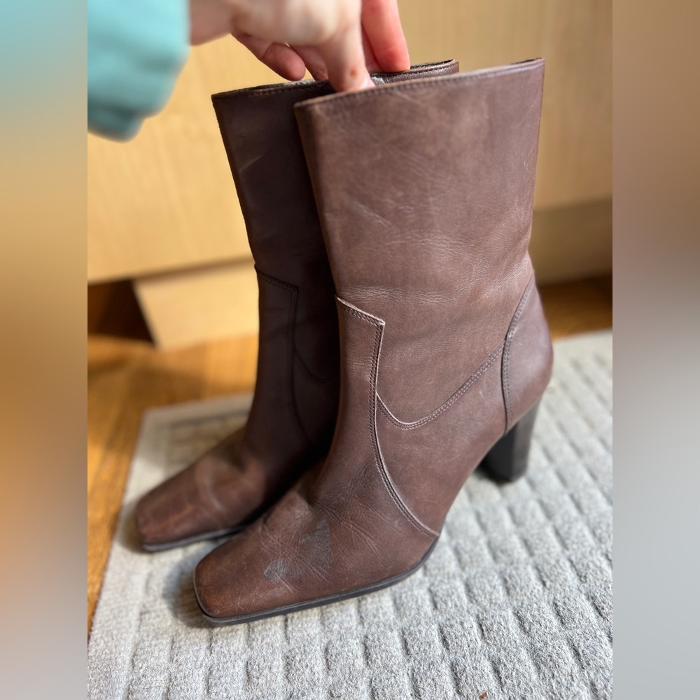 Style & Co. Brown Heeled Boots